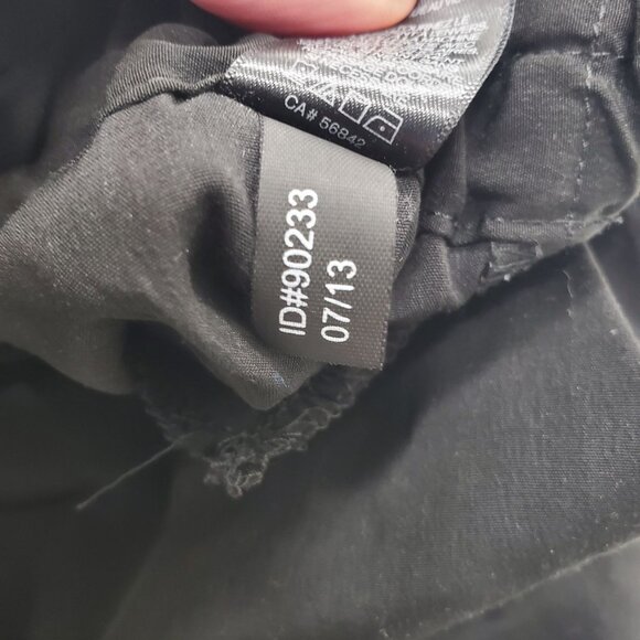 Express Women's Black Flat Front Elastic Paperbag Waist Cropped Casual Pants M - Picture 6 of 10